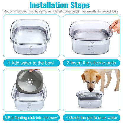 Pet Water Bowl - 2L Water Capacity along with Food capacity